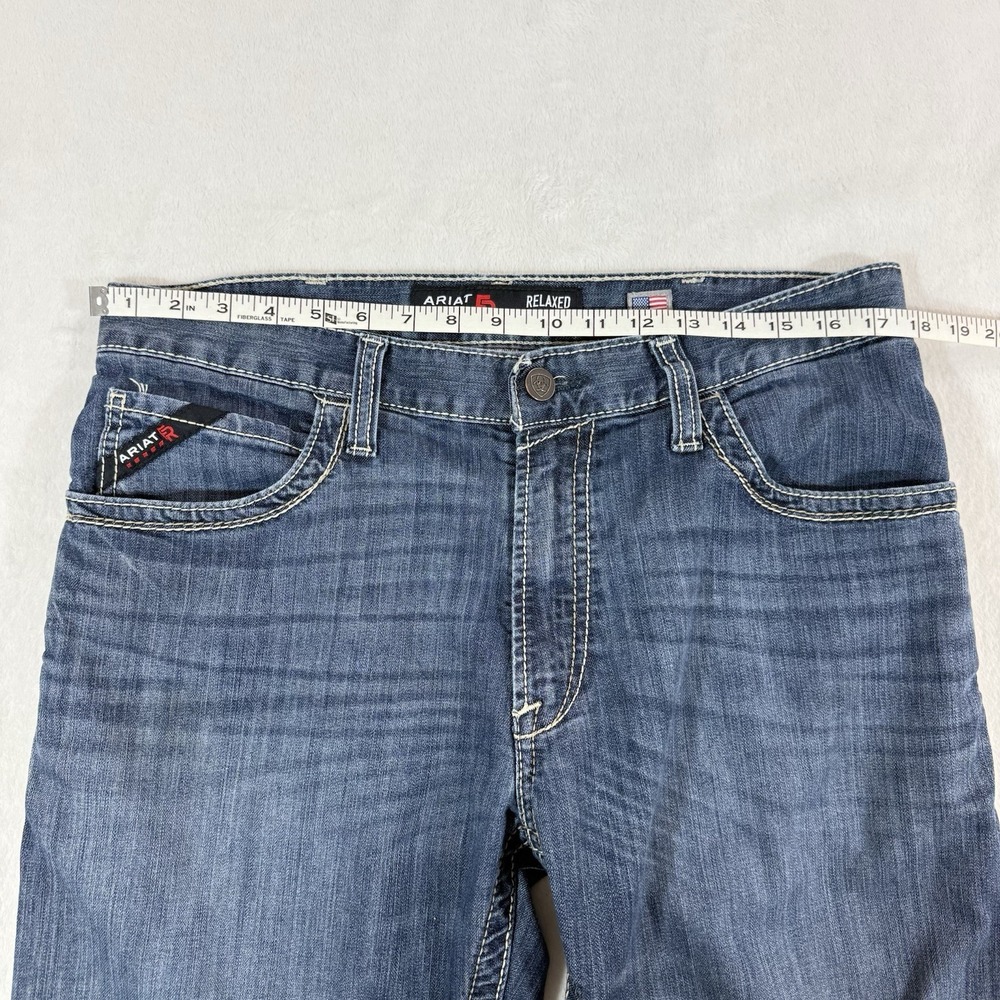 ARIAT M4 FR Flame Resistant Work Jeans Men's 34X31 Relaxed Boot CAT 2 Blue - Picture 8 of 14